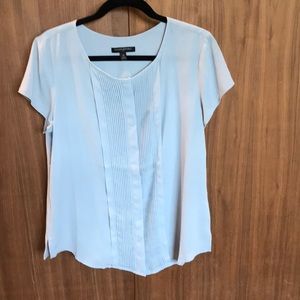 Blue grey pleated Banana Republic shirt